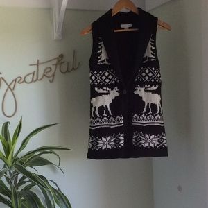 Black, knit cardigan